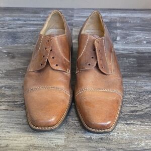 Sandro Moscoloni Tan Leather Oxfords